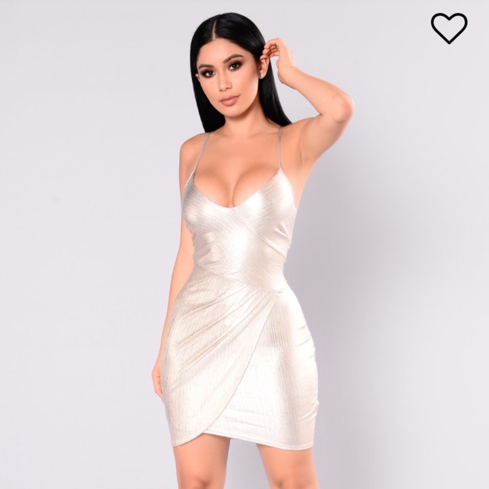 Beautiful Metallic Fashion Nova Dress